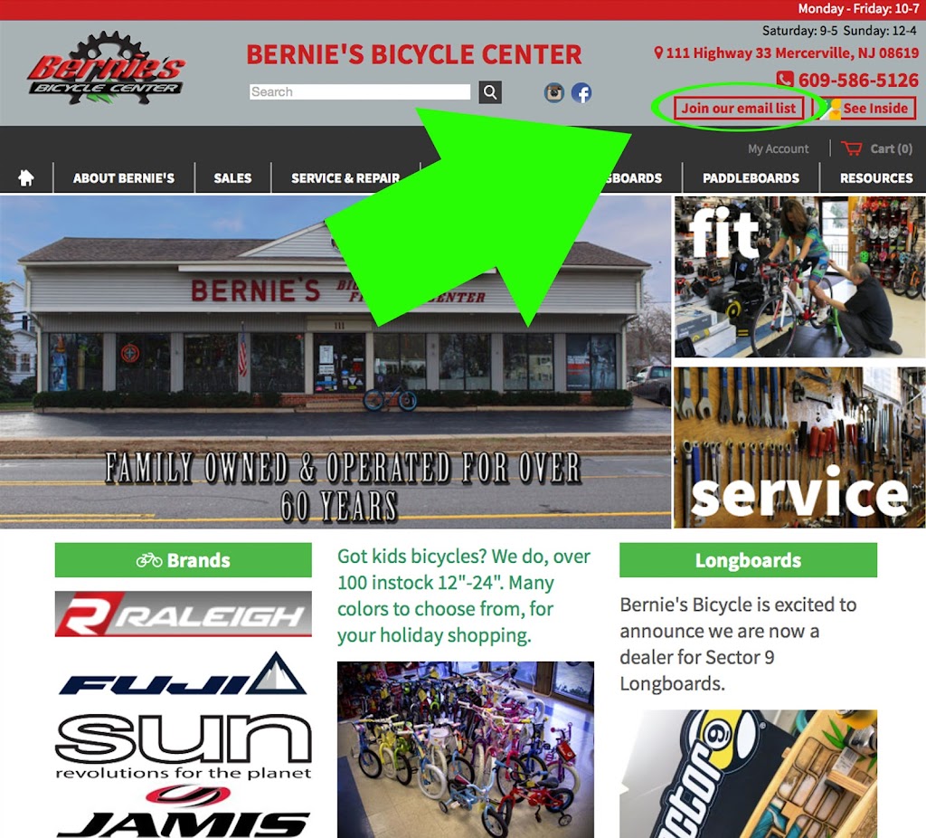 Bernies Bicycle | 111 NJ-33, Mercerville, NJ 08619 | Phone: (609) 586-5126