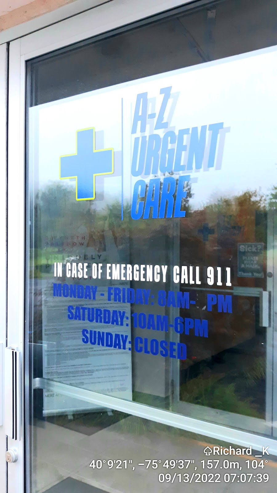 A-Z Urgent Care | 45 S Pine St, Elverson, PA 19520 | Phone: (610) 901-3900