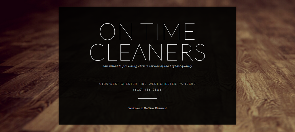 On Time Cleaners | Next to Wayback Burgers, 1105 West Chester Pike, West Chester, PA 19382 | Phone: (610) 436-9866