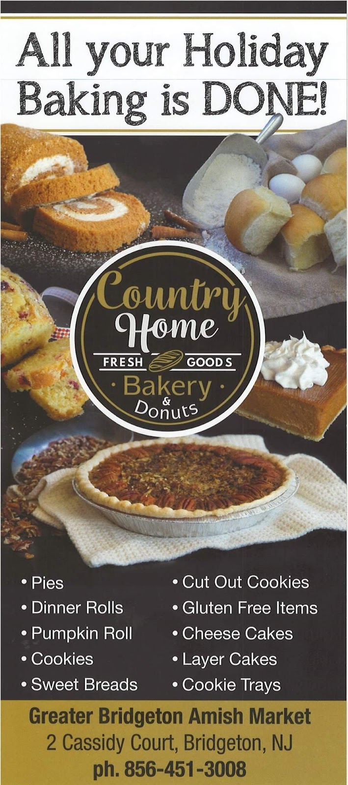 Country Home Baking | 2 Cassidy Court, Bridgeton, NJ 08302 | Phone: (856) 497-4316